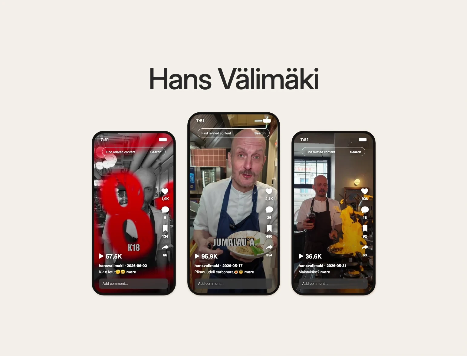 Hans Välimäki: Formin tuottamia lyhytvideoita
